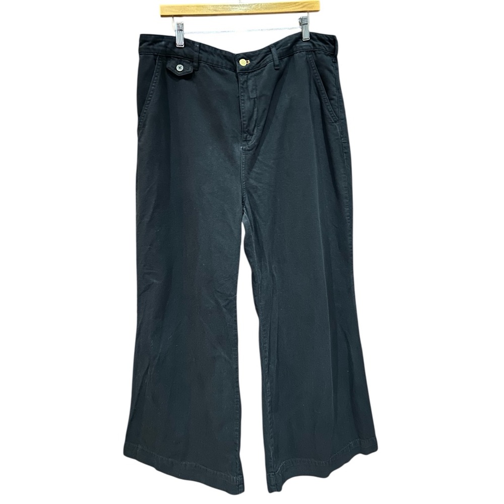 Pilcro Black Wide Leg Pants high waist size 34